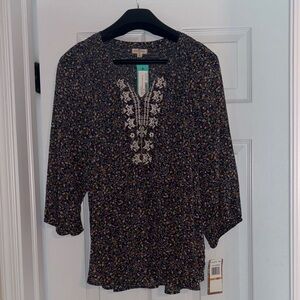 Elegant Floral Women's Blouse